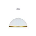 Dainolite OFE-201P-MW-GLD Ofelia 1-Light 100W Matte White Pendant