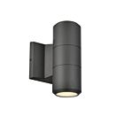 Dainolite OSL-2W-MB 2-Lights 120W Matte Black LED Outdoor Wall Light