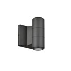 Dainolite OVT-2W-MB Olivette 2-Lights 100W Matte Black and Clear LED Wall Sconce