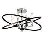Dainolite PAL-184SF-PC-MB Paloma 4-Lights 240W Polished Chrome Incandescent Semi Flush Mount