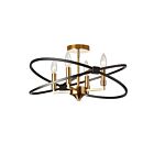 Dainolite PAL-184SF-VB-MB Paloma 4-Lights 240W Vintage Bronze Incandescent Semi Flush Mount