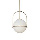 Dainolite PAO-121P-AGB Paola 1-Light 60W Aged Brass Incandescent Pendant