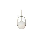 Dainolite PAO-121P-AGB Paola 1-Light 60W Aged Brass Incandescent Pendant