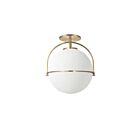 Dainolite PAO-121SF-AGB Paola 1-Light 60W Aged Brass Incandescent Semi-Flush