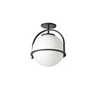 Dainolite PAO-121SF-MB Paola 1-Light 60W Matte Black Incandescent Semi-Flush