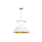 Dainolite PAT-181P-AGB-692 Patricia 1-Light 100W Aged Brass Drum Pendant