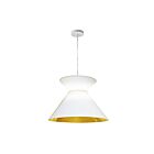 Dainolite PAT-181P-WH-692 Patricia 1-Light 100W White Drum Pendant