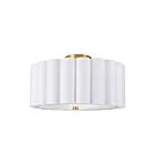 Dainolite PCA-163SF-AGB-WH Pacifica 3-Lights 180W White LED Semi Flush Mount