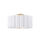 Dainolite PCA-163SF-AGB-WH Pacifica 3-Lights 180W White LED Semi Flush Mount