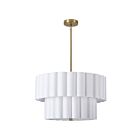 Dainolite PCA-224P-AGB-WH Pacifica 4-Lights 240W White LED Chandelier