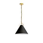 Dainolite PCN-161P-AGB-797 Princeton 1-Light 100W Black Incandescent Pendant
