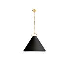 Dainolite PCN-241P-AGB-797 Princeton 1-Light 100W Black Incandescent Pendant