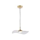 Dainolite PCV-1510LEDP-AGB Percival 1-Light 10W Clear & White LED Pendant