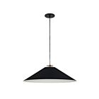 Dainolite PDC-241P-AGB-MB Prudence 1-Light 100W Matte Black Incandescent Pendant