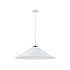 Dainolite PDC-241P-AGB-MW Prudence 1-Light 100W Matte White Incandescent Pendant