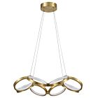 Dainolite PHO-2564LEDC-AGB Philo 64W Aged Brass LED Chandelier