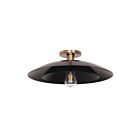 Dainolite PIM-171SF-MB Pima 1-Light 60W Matte Black LED Semi Flush Mount