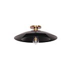 Dainolite PIM-171SF-MB Pima 1-Light 60W Matte Black LED Semi Flush Mount