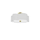 Dainolite PLX-152FH-AGB-WH Phlox 3-Lights 120W White Incandescent Flush Mount