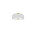 Dainolite PLX-152FH-AGB-WH Phlox 3-Lights 120W White Incandescent Flush Mount