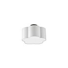 Dainolite PLX-152FH-MB-WH Phlox 3-Lights 120W Black Incandescent Flush Mount