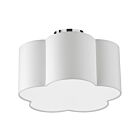 Dainolite PLX-152FH-PC-WH Phlox 3-Lights 120W White Incandescent Flush Mount