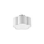 Dainolite PLX-152FH-PC-WH Phlox 3-Lights 120W White Incandescent Flush Mount