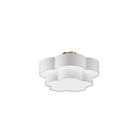 Dainolite PLX-203FH-AGB-WH Phlox 3-Lights 18W White Incandescent Flush Mount