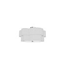 Dainolite PLX-203FH-MB-WH Phlox 3-Lights 18W White Incandescent Flush Mount