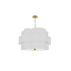 Dainolite PLX-284C-AGB-WH Phlox 4-Lights 400W White Incandescent Chandelier