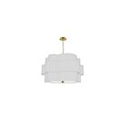Dainolite PLX-284C-AGB-WH Phlox 4-Lights 400W White Incandescent Chandelier
