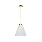 Dainolite POL-121P-AGB-WH Polly 1-Light 60W White LED Pendant