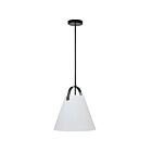 Dainolite POL-121P-MB-WH Polly 1-Light 60W White LED Pendant