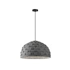 Dainolite PRA-241P-MB-500 Priscilla 1-Light 100W Grey Incandescent Pendant