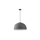 Dainolite PRA-241P-MB-500 Priscilla 1-Light 100W Grey Incandescent Pendant