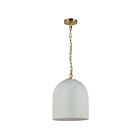Dainolite PRC-121P-AGB Patrice 1-Light 60W Faux Alabaster LED Pendant