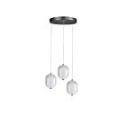 Dainolite PRI-1222LEDP-MB Peri 3-Lights 22.5W Clear Pendant