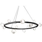 Dainolite PRN-4212C-MB Pearlene 12-Lights 300W Matte Black LED Chandelier