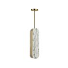 Dainolite PSC-201P-AGB Pascal 1-Light 60W Alabaster LED Pendant