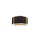 Dainolite PST-153SF-AGB-BK Preston 3-Lights 180W Black Incandescent Semi-Flush Mount