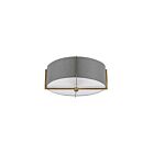 Dainolite PST-153SF-AGB-GRY Preston 3-Lights 180W Grey Incandescent Semi-Flush Mount