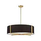 Dainolite PST-264LP-AGB-BK Preston 4-Lights 240W Black Incandescent Pendant