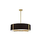 Dainolite PST-264LP-AGB-BK Preston 4-Lights 240W Black Incandescent Pendant