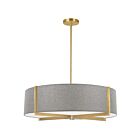 Dainolite PST-264LP-AGB-GRY Preston 4-Lights 240W Grey Incandescent Pendant