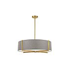 Dainolite PST-264LP-AGB-GRY Preston 4-Lights 240W Grey Incandescent Pendant