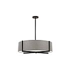 Dainolite PST-264LP-MB-GRY Preston 4-Lights 240W Grey Incandescent Pendant