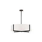 Dainolite PST-264LP-MB-WH Preston 4-Lights 240W White Incandescent Pendant