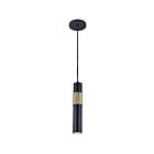 Dainolite PSW-121P-MB-AGB Passwell 1-Light 50W Matte Black LED Pendant