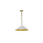 Dainolite PSY-M-AGB-692 Presely 1-Light 100W White and Gold Incandescent Pendant