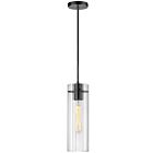 Dainolite PTA-51P-CFF-MB Patia 1-Light 100W Matte Black LED Pendant